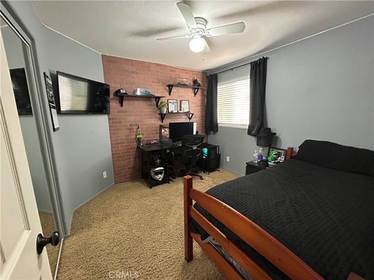 Bedroom, Home Office, Interior, Stone Walls