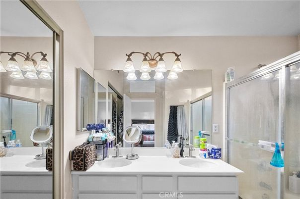 Bathroom, Dual Sink Vanities, Glass Shower, Interior