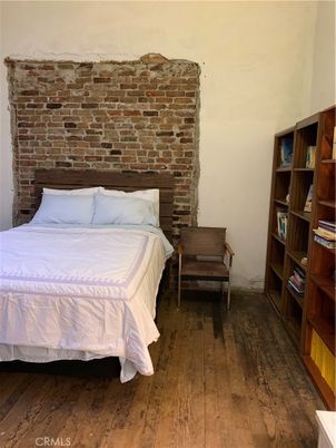 Bedroom, Interior, Stone Walls, Wood Texture Flooring