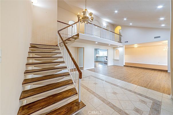 Chandelier, Interior, Recessed Lighting, Wood Texture Flooring