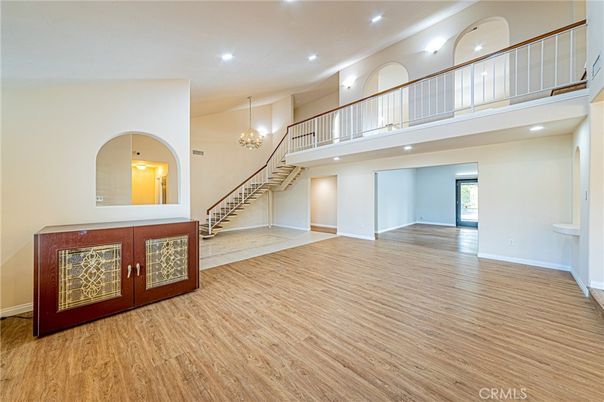 Chandelier, Interior, Recessed Lighting, Wood Texture Flooring