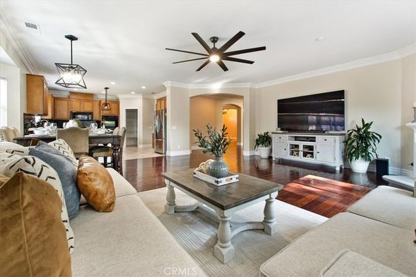 Dining room, Interior, Kitchen, Living room, Pendant Lights, Recessed Lighting, Wood Texture Flooring