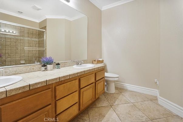 Bathroom, Dual Sink Vanities, Glass Shower, Interior, Tile Countertops