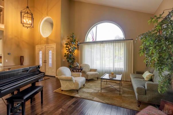 Interior, Living room, Pendant Lights, Piano, Wood Texture Flooring