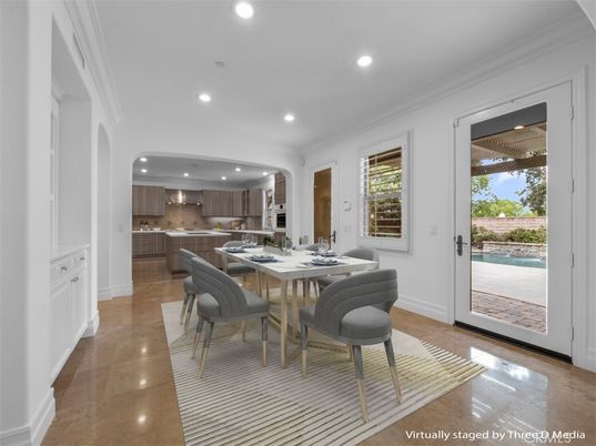 Dining room, Interior, Kitchen, Recessed Lighting