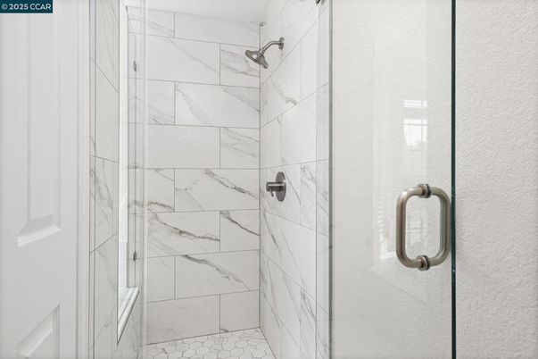 Bathroom, Glass Shower, Interior, Marble Walls