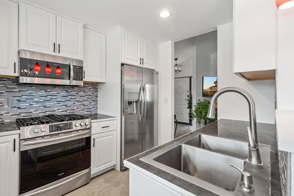 Interior, Kitchen, Recessed Lighting, Stainless Steel Appliances