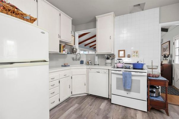 Interior, Kitchen, Wood Texture Flooring