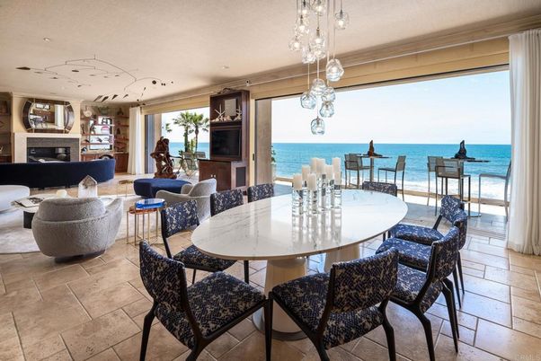 Dining room, Fireplace, Interior, Living room, Pendant Lights, Water