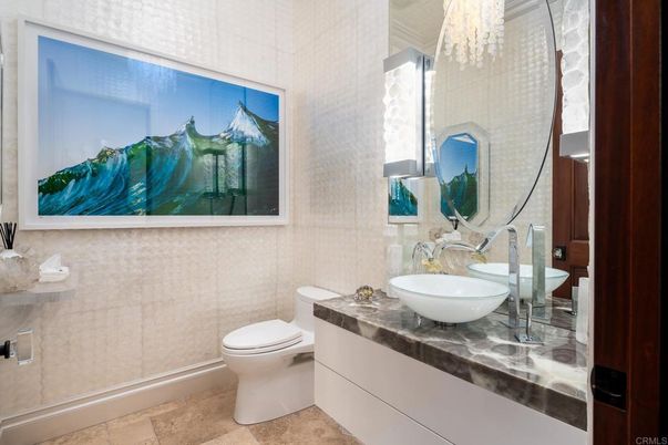 Bathroom, Chandelier, Interior