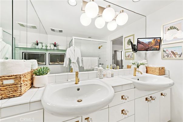 Bathroom, Dual Sink Vanities, Interior, Tile Countertops