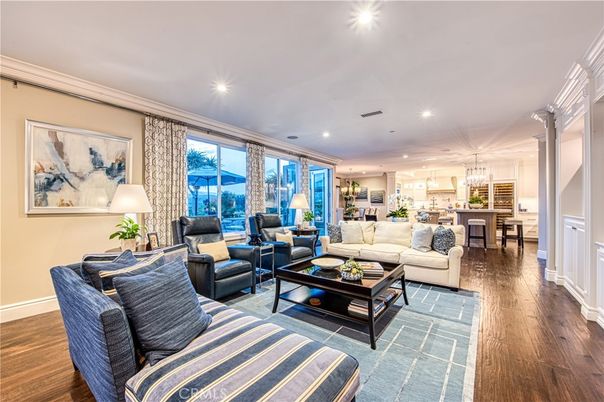 Dining room, Interior, Kitchen, Living room, Pendant Lights, Recessed Lighting, Wood Texture Flooring