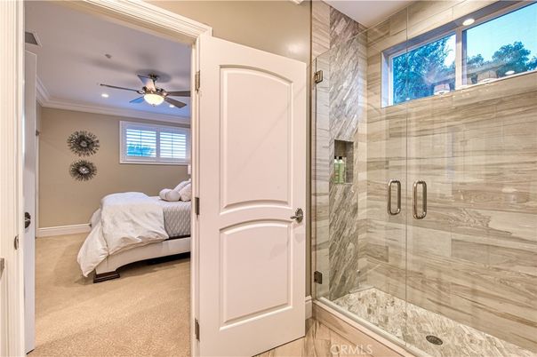Bathroom, Bedroom, Glass Shower, Interior, Recessed Lighting