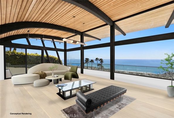 Interior, Living room, Pendant Lights, Recessed Lighting, Water, Wooden Beams, Wooden Ceilings, Wood Texture Flooring