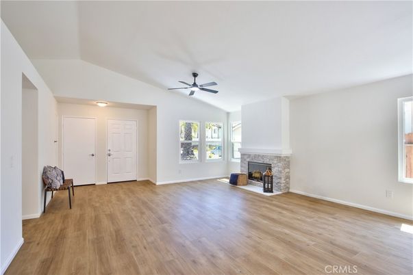 Empty room, Fireplace, Interior, Wood Texture Flooring