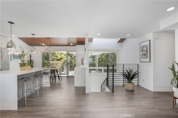 Interior, Kitchen, Pendant Lights, Recessed Lighting, Wooden Beams, Wooden Ceilings, Wood Texture Flooring
