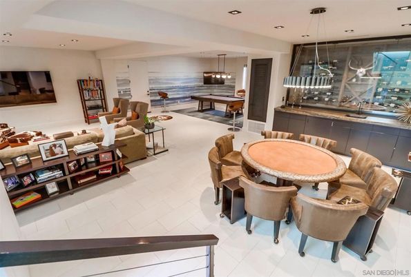Billiard Table, Dining room, Game Room, Interior, Living room, Pendant Lights, Recessed Lighting