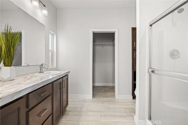 Bathroom, Dual Sink Vanities, Glass Shower, Interior