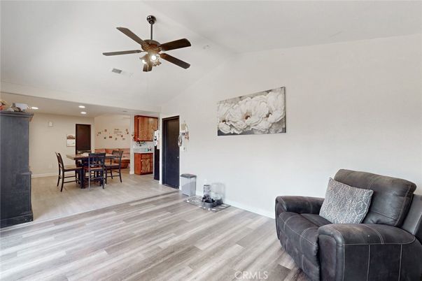 Dining room, Interior, Kitchen, Recessed Lighting, Wood Texture Flooring