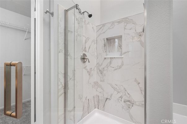 Bathroom, Glass Shower, Interior, Marble Walls