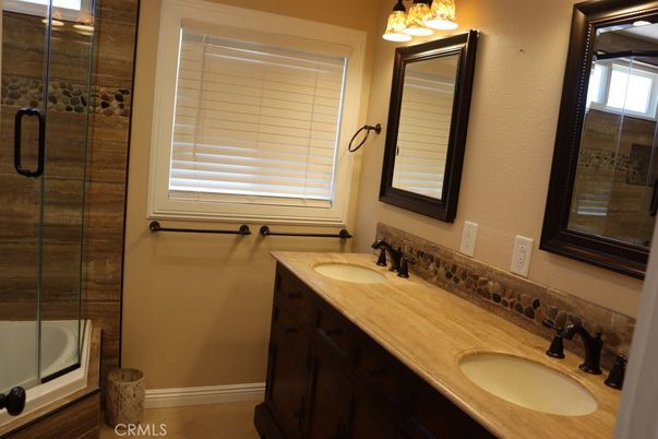 Bathroom, Dual Sink Vanities, Glass Shower, Interior