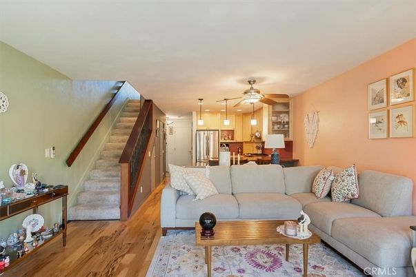 Interior, Kitchen, Living room, Pendant Lights, Recessed Lighting, Stainless Steel Appliances, Wood Texture Flooring