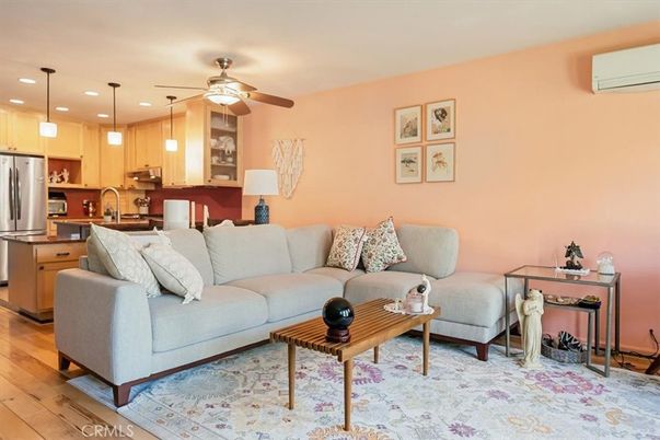 Interior, Kitchen, Living room, Pendant Lights, Recessed Lighting, Stainless Steel Appliances, Wood Texture Flooring
