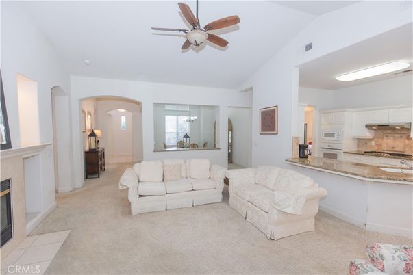 Fireplace, Interior, Kitchen, Living room