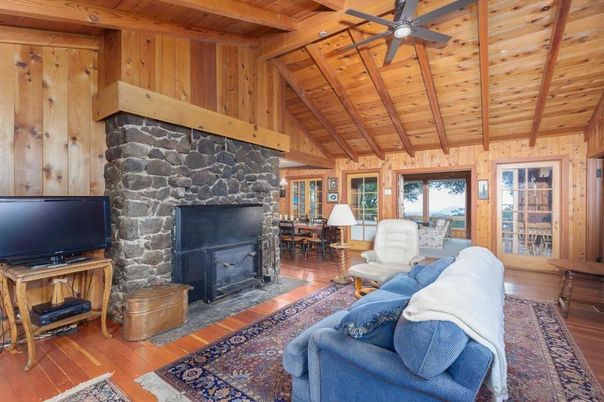 Fireplace, Interior, Living room, Stone Walls, Wooden Beams, Wooden Ceilings, Wood Texture Flooring, Wooden Walls