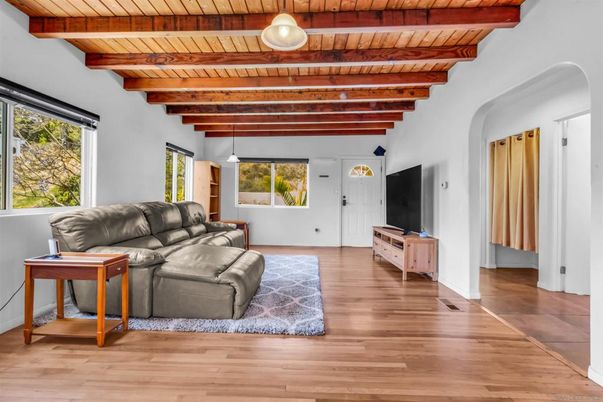Interior, Living room, Pendant Lights, Wooden Beams, Wooden Ceilings, Wood Texture Flooring