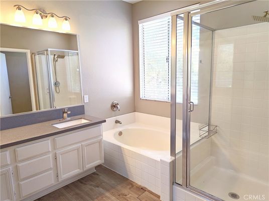 Bathroom, Glass Shower, Interior, Wood Texture Flooring
