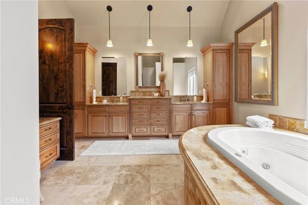 Bathroom, Dual Sink Vanities, Interior, Pendant Lights