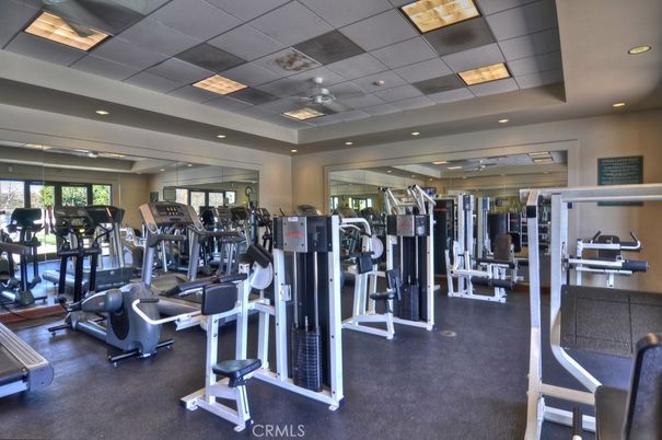 Fitness Equipment, Gym, Interior, Recessed Lighting