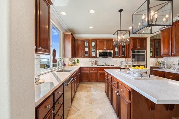 Interior, Kitchen, Pendant Lights, Recessed Lighting, Stainless Steel Appliances