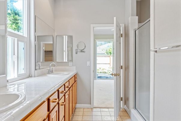 Bathroom, Dual Sink Vanities, Interior, Tile Countertops