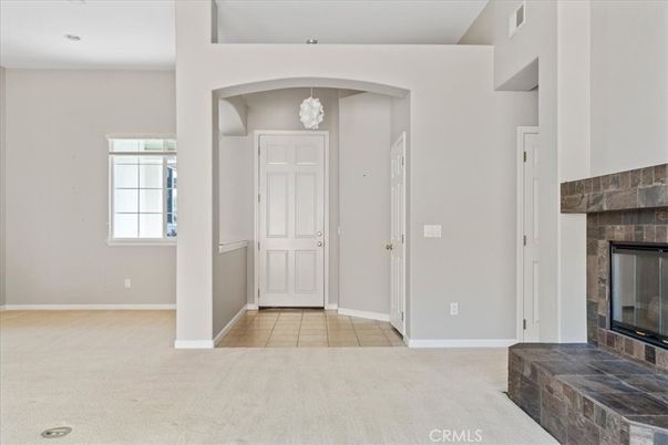 Empty room, Fireplace, Interior