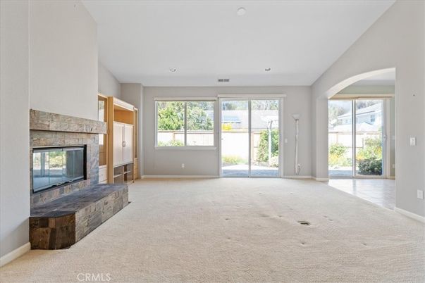 Empty room, Fireplace, Interior, Recessed Lighting