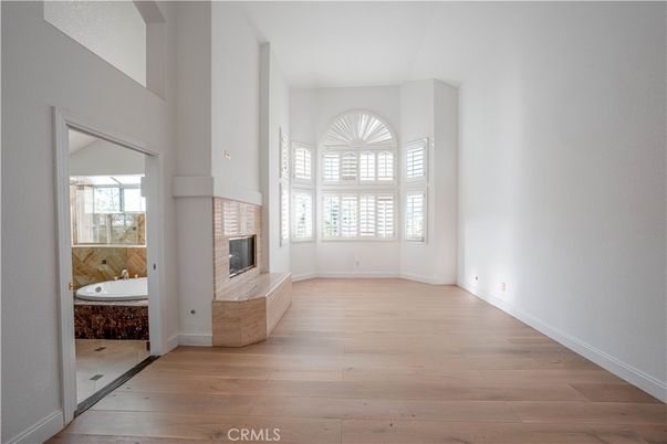 Bathroom, Fireplace, Interior, Wood Texture Flooring