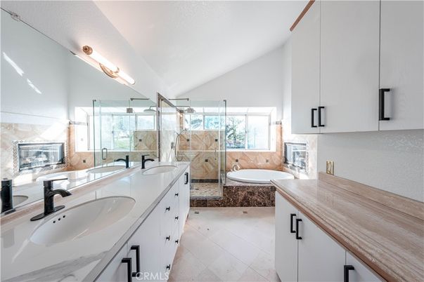 Bathroom, Dual Sink Vanities, Glass Shower, Interior