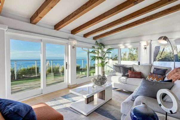 Interior, Living room, Water, Wooden Beams, Wood Texture Flooring