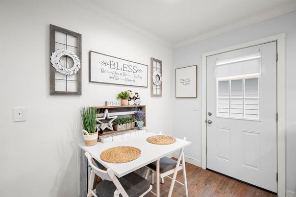 Dining room, Interior, Wood Texture Flooring