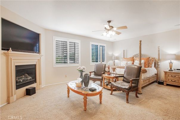 Bedroom, Fireplace, Interior