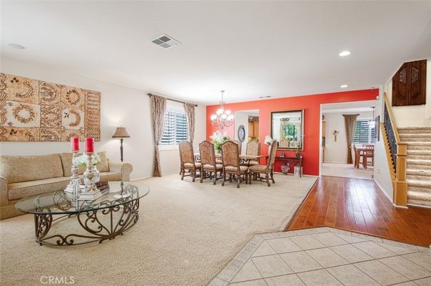 Chandelier, Dining room, Interior, Living room, Recessed Lighting, Wood Texture Flooring