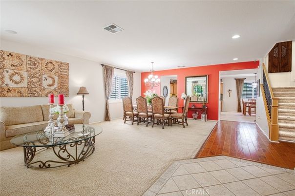 Chandelier, Dining room, Interior, Living room, Recessed Lighting, Wood Texture Flooring