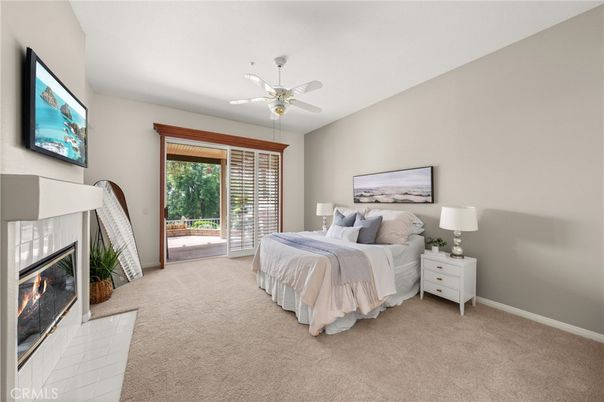 Bedroom, Fireplace, Interior