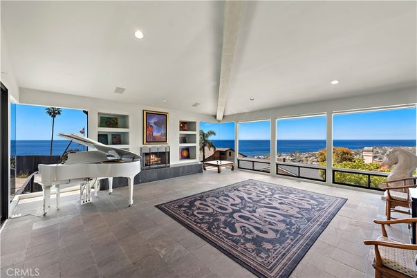 Fireplace, Interior, Piano, Recessed Lighting, Water