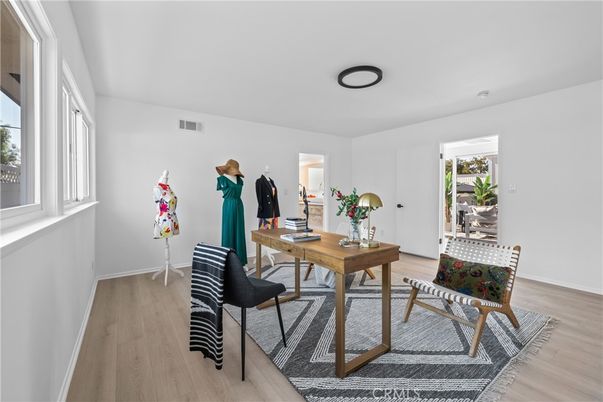 Home Office, Interior, Wood Texture Flooring