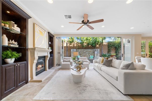 Fireplace, Interior, Living room, Recessed Lighting