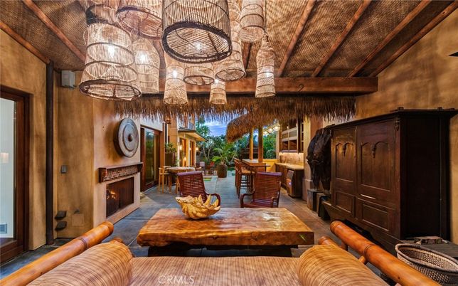 Fireplace, Interior, Living room, Pendant Lights, Wooden Ceilings