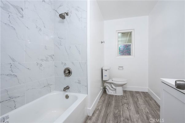 Bathroom, Interior, Marble Walls, Wood Texture Flooring
